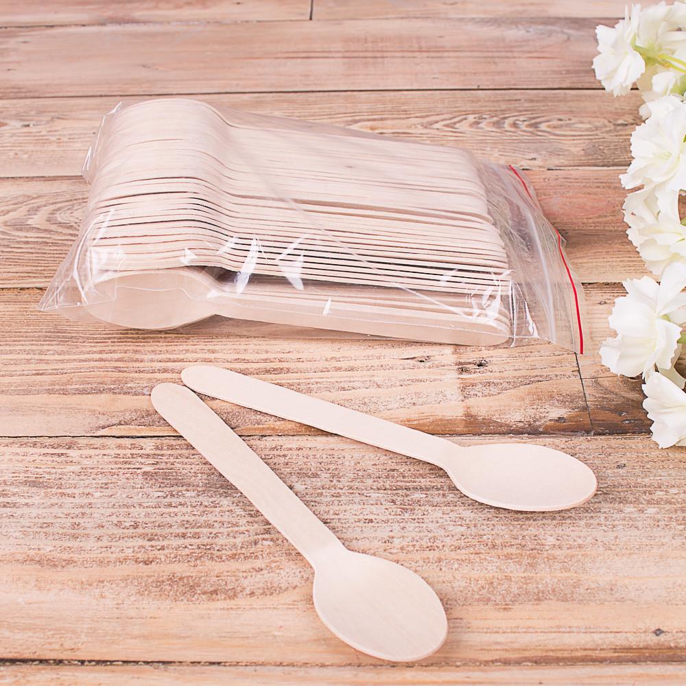 Ложка столова одноразова, дерев'яна, 1 шт.